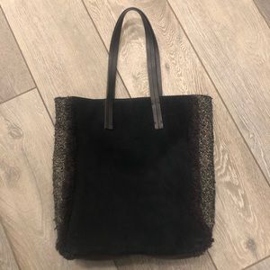 UGG tote bag, suede and fabric